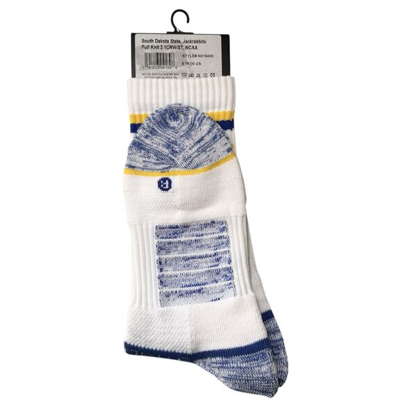South Dakota State NCAA Jackrabbits Strideline Crew Socks Men's 8-12 Football - Picture 2 of 2